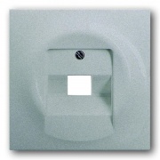 Накладка 1-ой телефоной и компьютерной розетки ABB impuls серебристый металлик (1803-783)