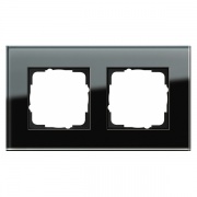 Рамка 2-ая Gira Esprit Черное стекло