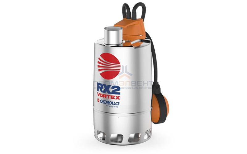 Насос дренажный Pedrollo RX 2/20 - 0,37 кВт (3x400 В, Qmax 180 л/мин, Hmax 6,5 м, кабель 5 м)