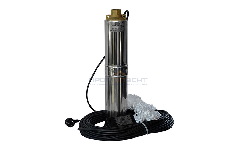 Насос скважинный Водолей БЦПЭ 0,32-100 У (1,6 кВт, Qmax 1,2 м³/ч,Hmax 150 м, кабель 100 м)