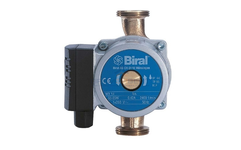 Насос циркуляционный Biral WX 14/150 (для ГВС, 1x230 В, Qmax 4,8 м³/ч, Hmax 4,4 м, 2400 об/мин)