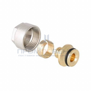 Соединение резьбозажимное VALTEC VT.4410.NE - 16x2.2 x 3/4"EK (для PEX и PERT труб)