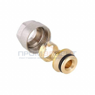 Соединение резьбозажимное VALTEC VT.4410.NVE - 20x2.0 x 3/4"EK (для PEX и PERT труб)