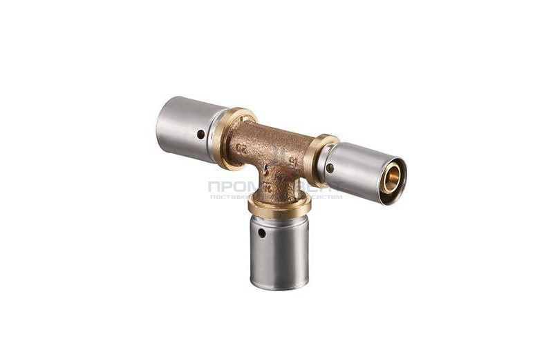 Тройник переходной Oventrop Cofit P - 26x3.0 x 26x3.0 x 20x2.5 (прессовой, бронза)