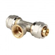 Тройник с переходом на внутреннюю резьбу STOUT - 20 x 1/2" (винтовой, для металлопласт.труб)