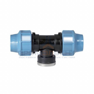 Тройник с переходом на внутреннюю резьбу UNIDELTA 1007 - 40 x 1"1/2 (винтовой, для труб ПНД)