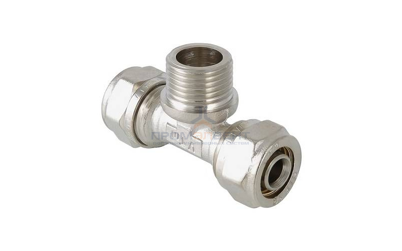 Тройник с переходом на наружную резьбу VALTEC VTm.333 - 20 x 1/2