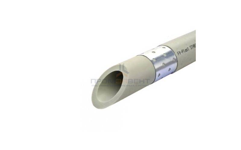 Труба полипропиленовая армированная алюминием FV-Plast STABI - 20×3,0 (PN20, штанга 4м, цв.серый)