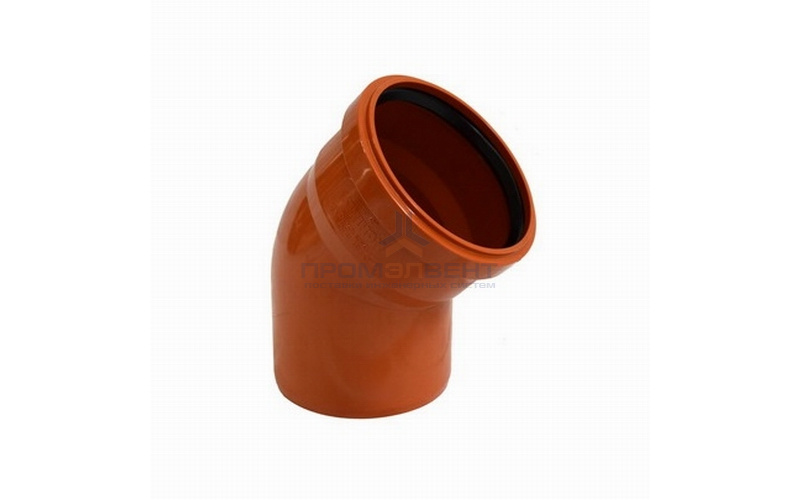 Отвод 45° для наружной канализации СИНИКОН НПВХ - 160