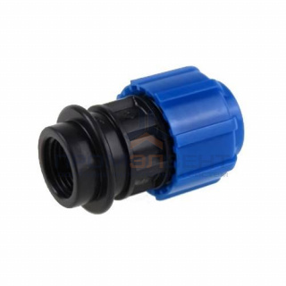 Переход на внутреннюю резьбу Политэк - 20 x 3/4" (винтовой, для труб ПНД)