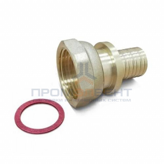 Переход на накидную гайку Varmega Slide-fit - 25 x 3/4" (латунь, для труб из сшитого полиэтилена)