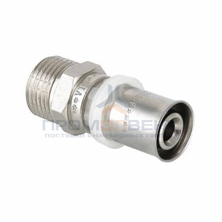 Переход на наружную резьбу VALTEC VTm.201 - 16 x 3/4" (прессовой, для металлопластиковых труб)