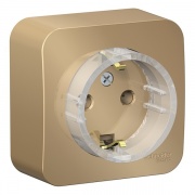 Розетка компактная с заземлением без шторок Blanca Schneider Electric 16А 250В титан изол.пластина