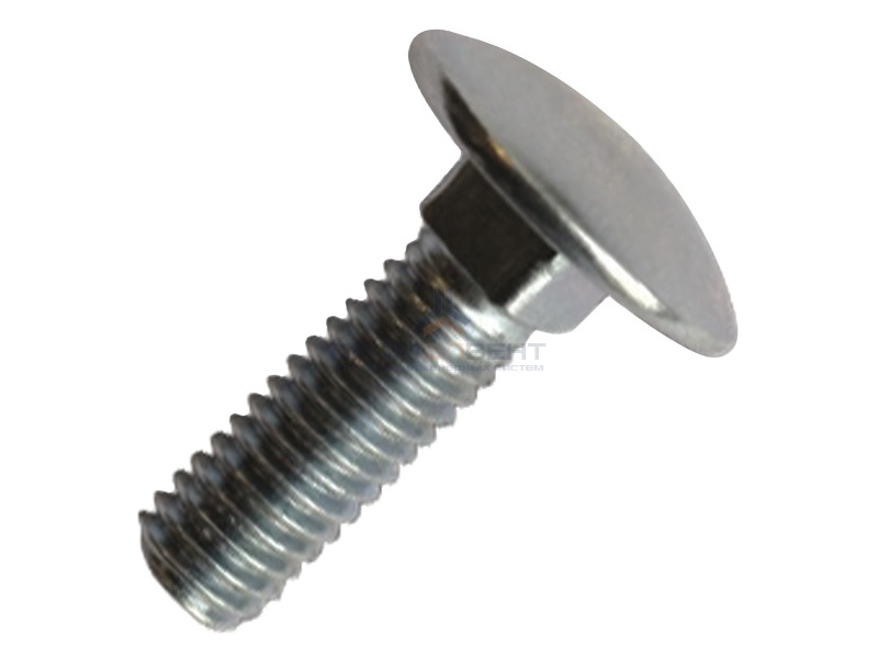 Винт с гладкой головкой и квадратным подголовником М8х20 оцинкованный DKC