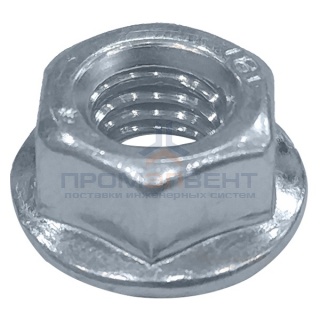 Гайка с насечкой, препятствующей откручиванию М6 оцинкованная DKC