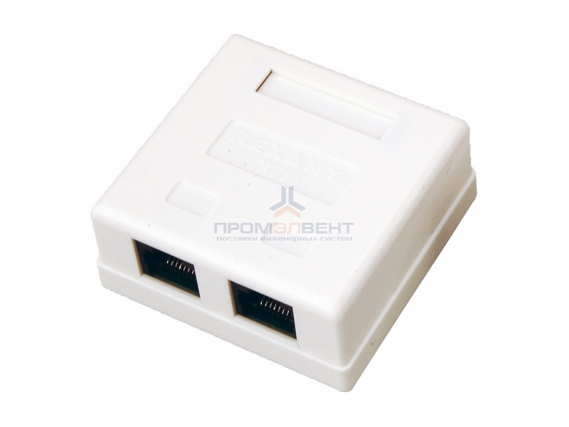 Компьютерная розетка двойная 2хRJ-45 cat.5e
