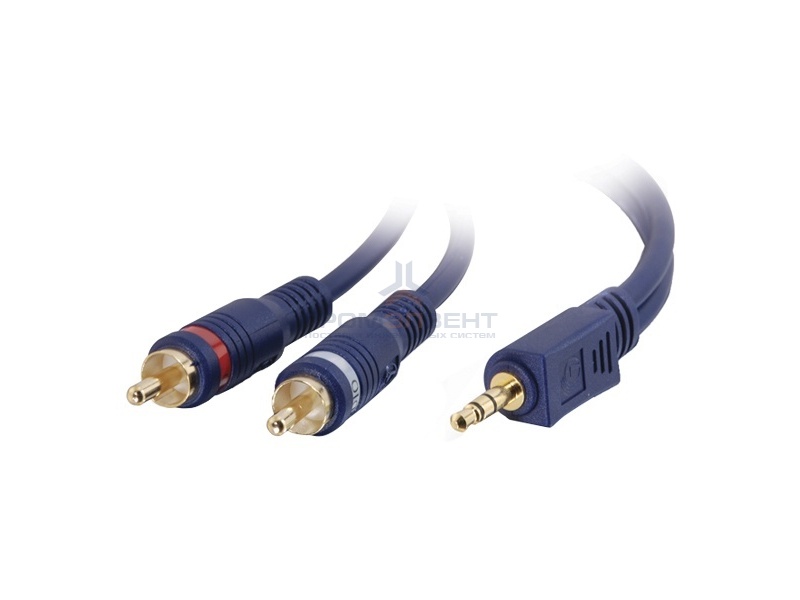 Кабель стерео 3.5мм штекер - 2RCA штекер Y 2м