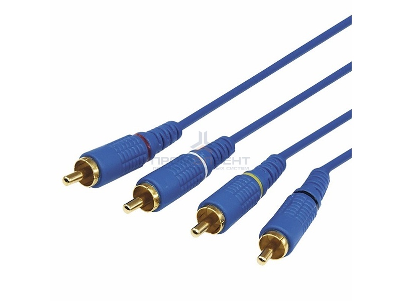 Шнур 4х4 RCA 3М синий GOLD