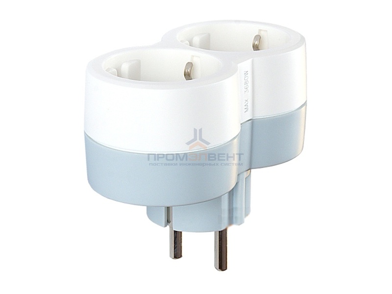 Разветвитель Legrand 16А на 2 розетки с заземлением вертикальный