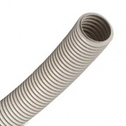 Труба ПВХ гибкая гофр. д.40мм, лёгкая без протяжки, цвет серый [бухта 20м]