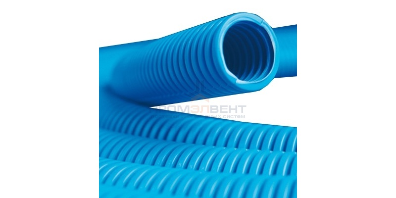 Труба ППЛ гибкая гофр. д.50мм, тяжёлая без протяжки, цвет синий [бухта 15м]
