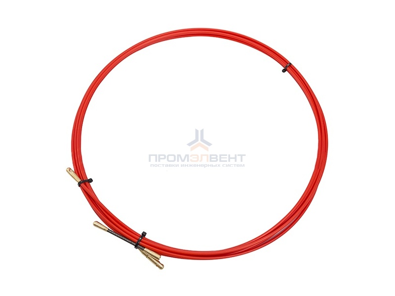 Кабельная протяжка стеклопруток d3,5мм, 5м красная, (мини УЗК в бухте)