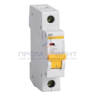Автоматический выключатель ВА47-29 1Р 63А 4,5кА характеристика В ИЭК (автомат)