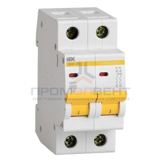 Автоматический выключатель ВА47-29 2Р 25А 4,5кА характеристика D ИЭК (автомат)