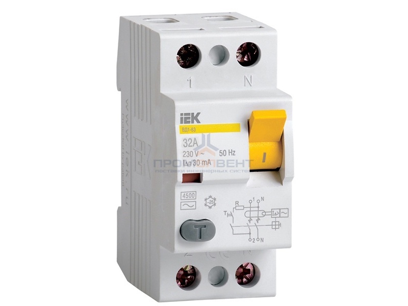 УЗО ВД1-63 2Р 32А 30мА ИЭК