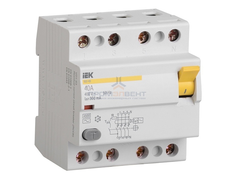 УЗО ВД1-63 4Р 40А 300мА ИЭК