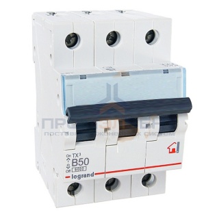 Автоматический выключатель Legrand TX3 B50A 3П 6kA (автомат)