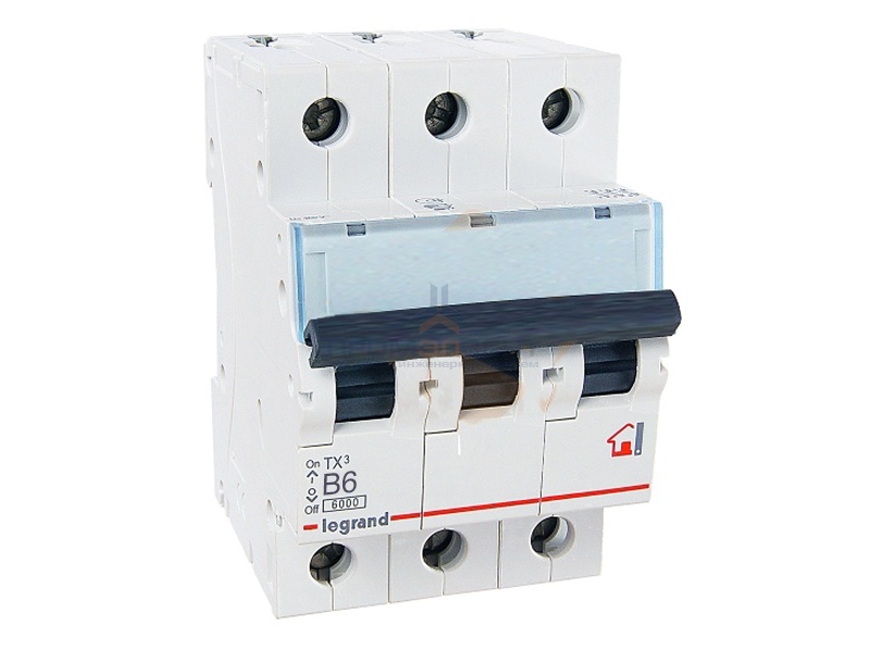 Автоматический выключатель Legrand TX3 B6A 3П 6kA (автомат)