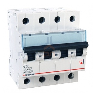 Автоматический выключатель Legrand TX3 C32A 4П 6kA (автомат)