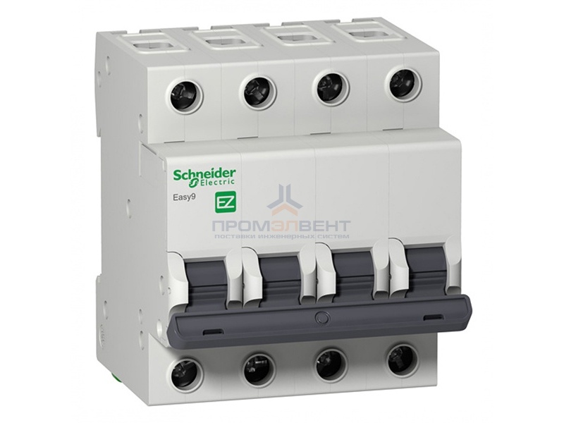 Автоматический выключатель Schneider Electric EASY 9 4П 40А B 4,5кА 400В (автомат)