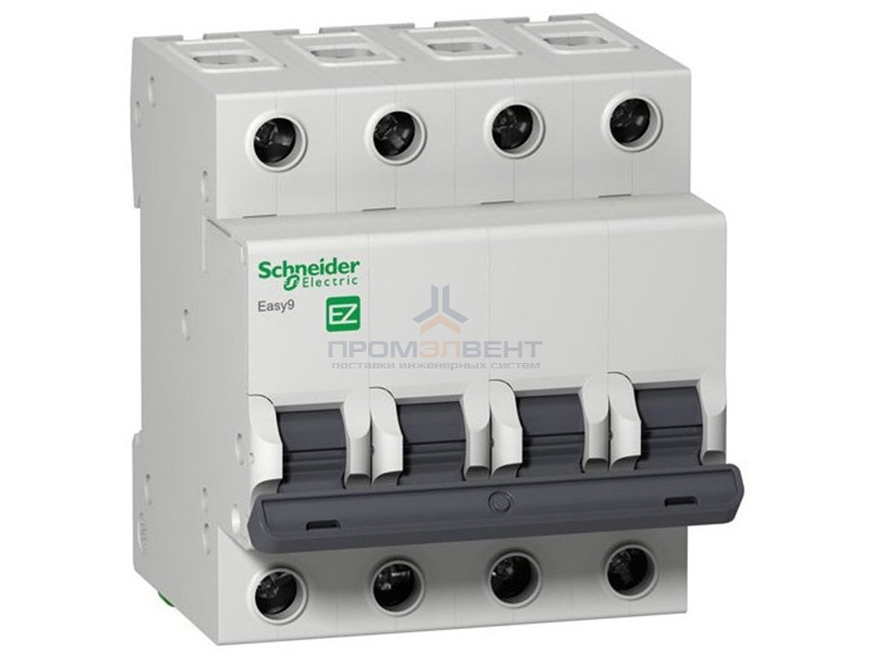 Автоматический выключатель Schneider Electric EASY 9 4П 50А С 4,5кА 400В (автомат)