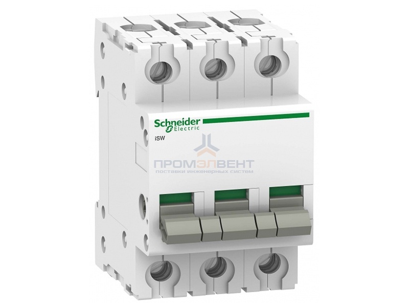 Выключател нагрузки iSW Acti 9 Schneider Electric 3П 63A (модульный рубильник)