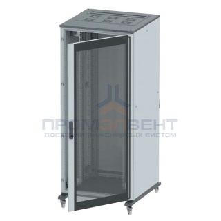 Напольный шкаф 38U Ш600хГ1000 передняя дверь стекло,задняя глухая дверь, крыша укомплектована вводом
