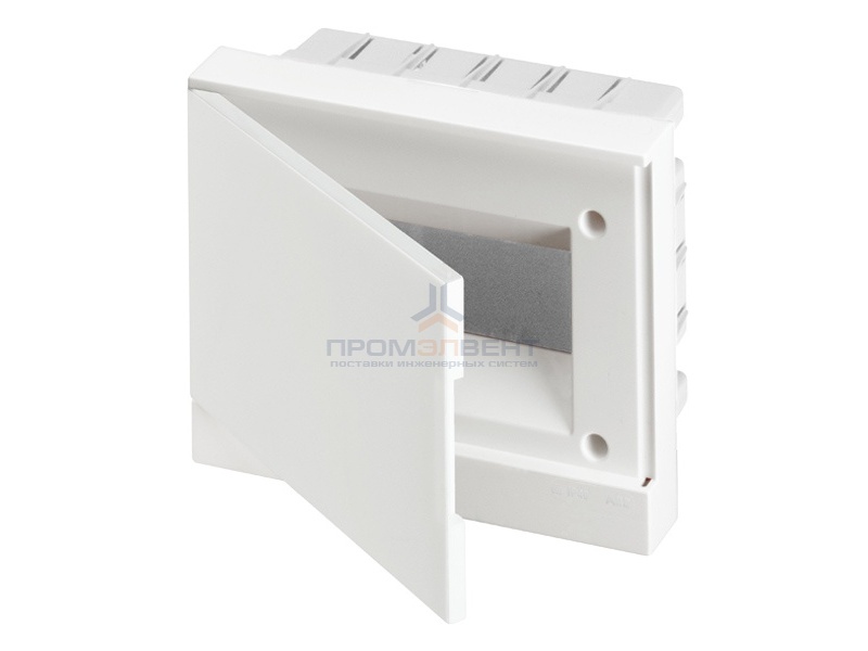 ABB Basic E Бокс в нишу 8М белая непрозрачная дверь (c клеммами)