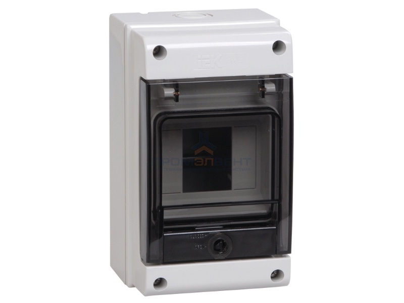 Щит влагозащищенный КМПн-4 IP66 на 4 модуля навесной пластиковый с прозрачной дверкой ИЭК