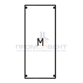 Панель с монтажной платой 1ряд/4 рейки высота 600 мм
