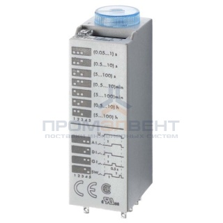 Миниатюрный встраиваемый таймер;  4CO 7A; Задержка ВКЛ (AI); Импульс при включении (DI); Фиксир.заде