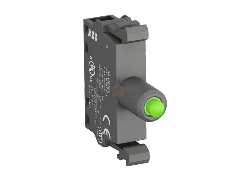 Патрон ABB MLBL-01G со встроенным светодиодом зеленый 24В AC/DC